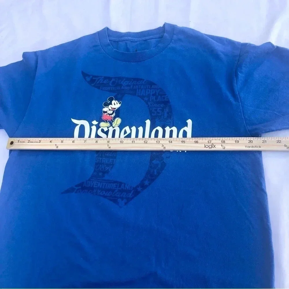 Disneyland Resort Graphic Tee‎ Shirt Mens Size L Blue Short Sleeves 1955 Mickey